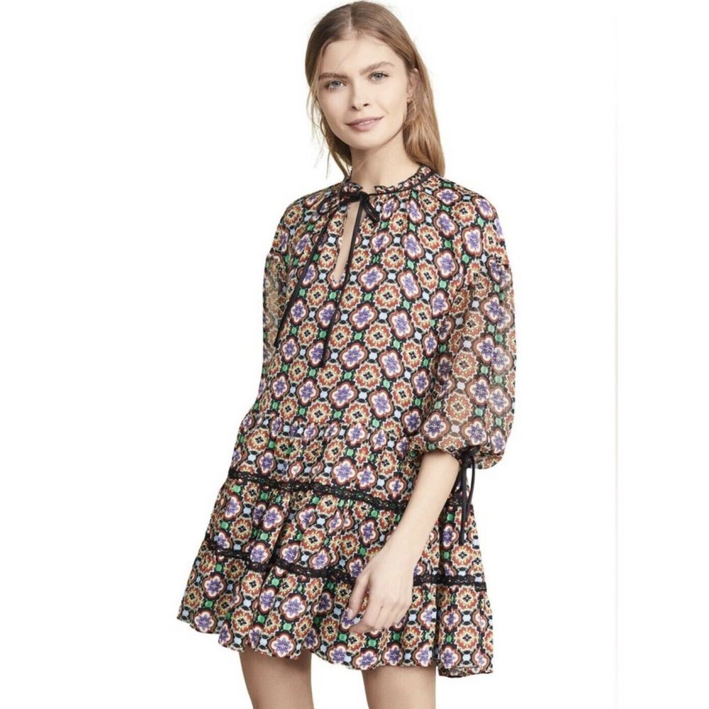 Alice + Olivia Vibrant Floral Mini Dress